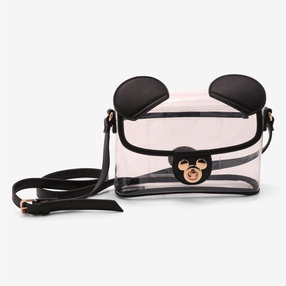 Disney Our Universe Mickey Mouse Clear PVC Crossbody Bag Stadium Approved Black